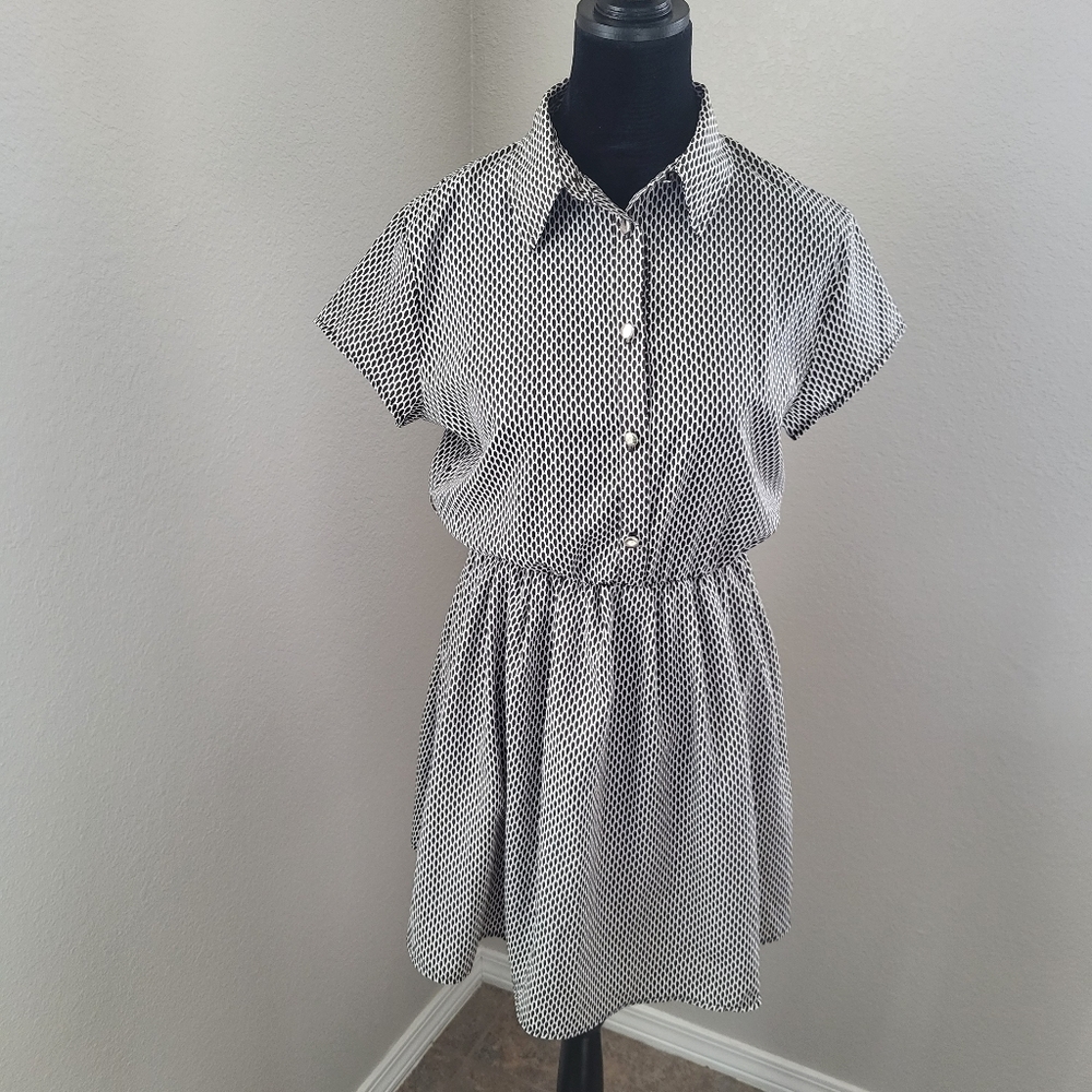 One and Only for Urban Outfitters B and W Drop Waist Dress Women's Size Medium